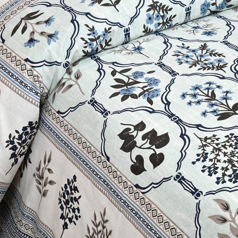 Buy Aarsha Floral Bedsheet - Blue Bedsheets from Vaaree