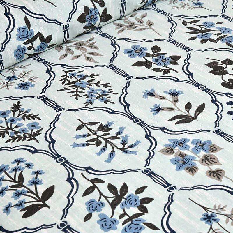 Buy Aarsha Floral Bedsheet - Blue Bedsheets from Vaaree