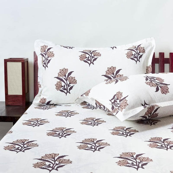 Buy Aarul Printed Bedsheet - Brown Bedsheets from Vaaree