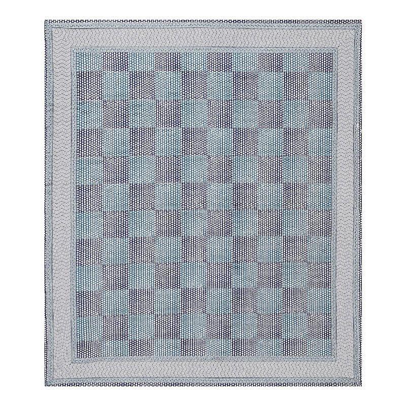 Buy Abira Checkered Bedsheet - Blue Bedsheets from Vaaree