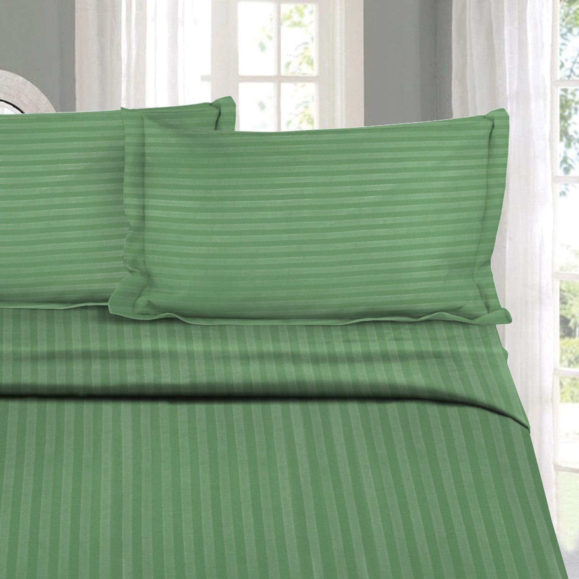 Buy Adalyn Striped Bedsheet - Green Bedsheets from Vaaree