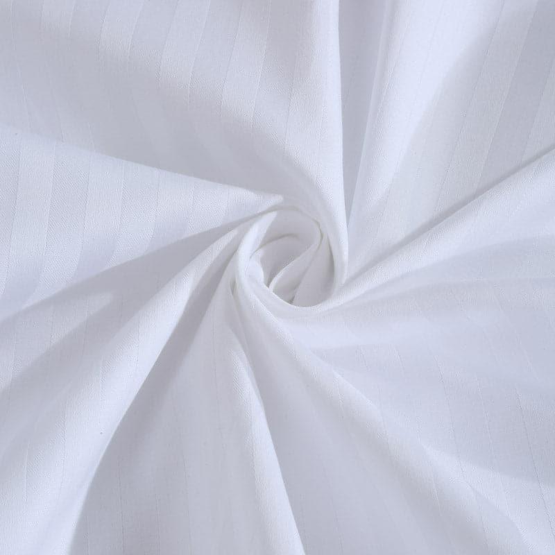 Bedsheets - Adalyn Striped Bedsheet - Pearl White