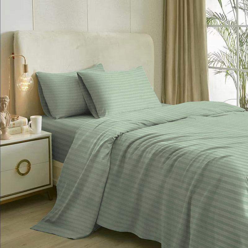 Buy Adalyn Striped Bedsheet - Silver Bedsheets from Vaaree