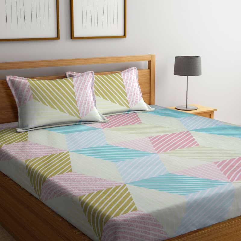 Buy Adela Geometric Bedsheet Bedsheets from Vaaree