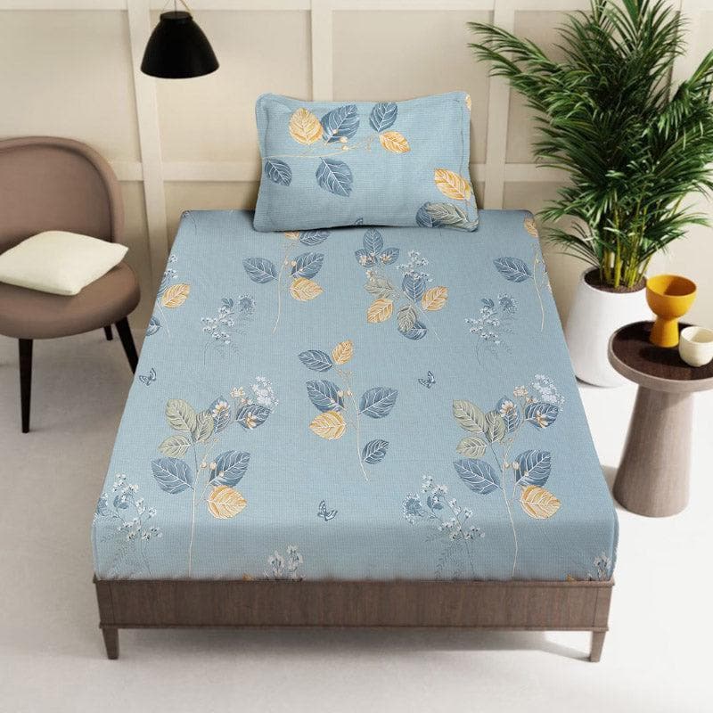 Buy Agira Printed Bedsheet - Blue Bedsheets from Vaaree