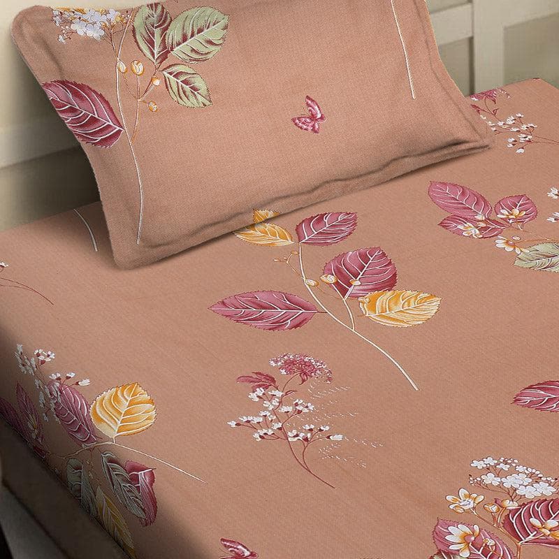 Buy Agira Printed Bedsheet - Brown Bedsheets from Vaaree