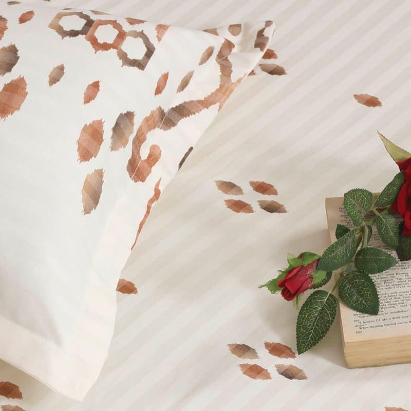 Buy Akshit Ethnic Bedsheet - Beige Bedsheets from Vaaree