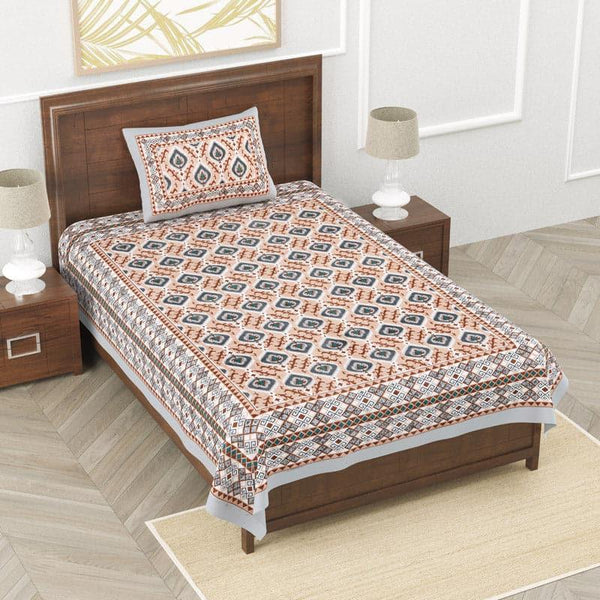 Buy Alara Printed Bedsheet - Brown Bedsheets from Vaaree