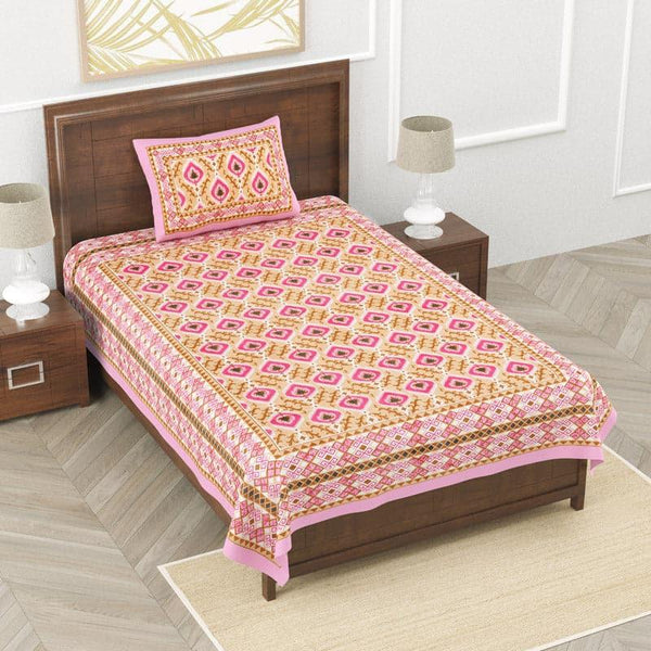 Buy Alara Printed Bedsheet - Pink Bedsheets from Vaaree