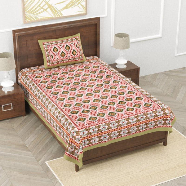 Buy Alara Printed Bedsheet - Red Bedsheets from Vaaree