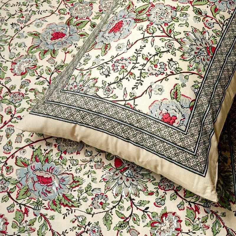 Buy Bedsheets - Alderidge Floral Printed Bedsheet - Grey at Vaaree online
