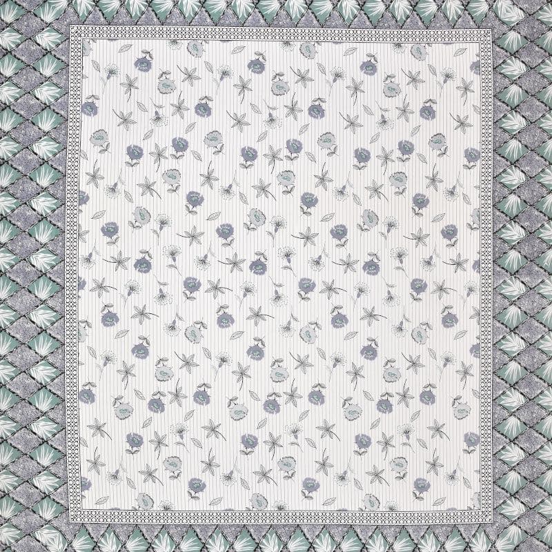 Buy Alma Floral Bedsheet - Grey Bedsheets from Vaaree