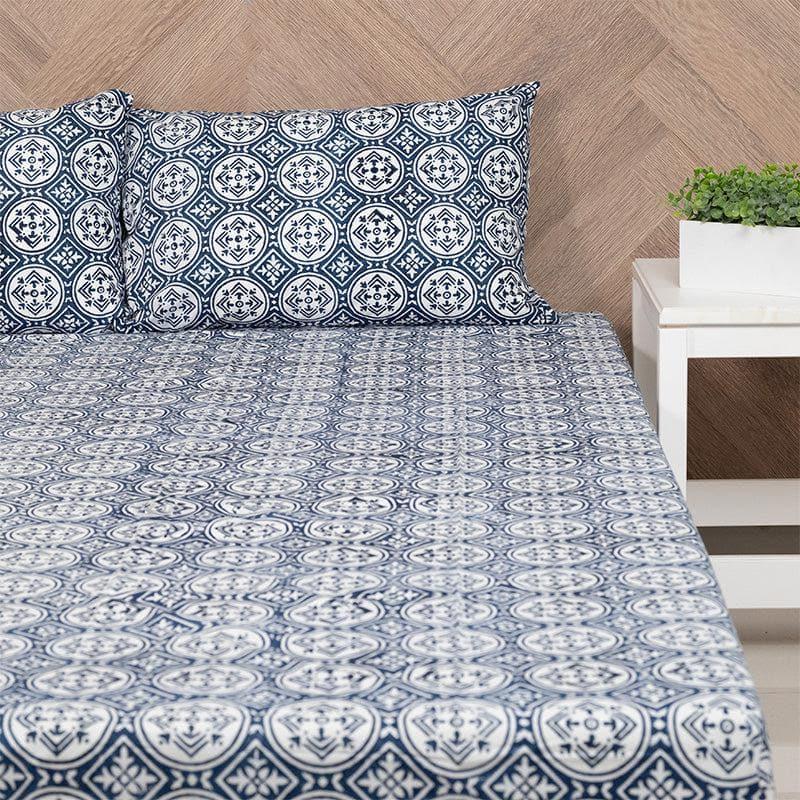 Buy Alora Ethnic Printed Bedsheet - Blue Bedsheets from Vaaree