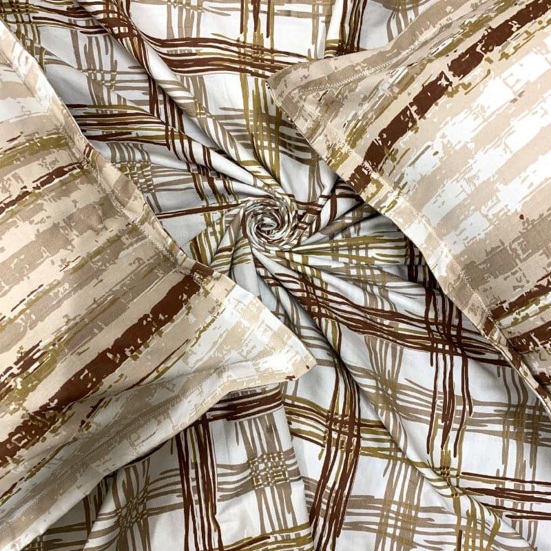 Buy Alva Striped Bedsheet - Brown Bedsheets from Vaaree