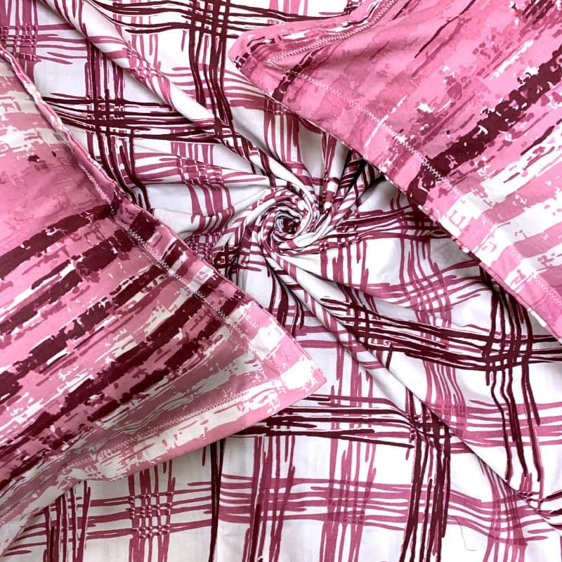 Buy Alva Striped Bedsheet - Pink Bedsheets from Vaaree