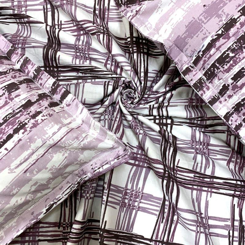 Buy Alva Striped Bedsheet - Purple Bedsheets from Vaaree