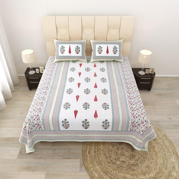 Buy Amrutha Ethnic Printed Bedsheet - Grey Bedsheets from Vaaree