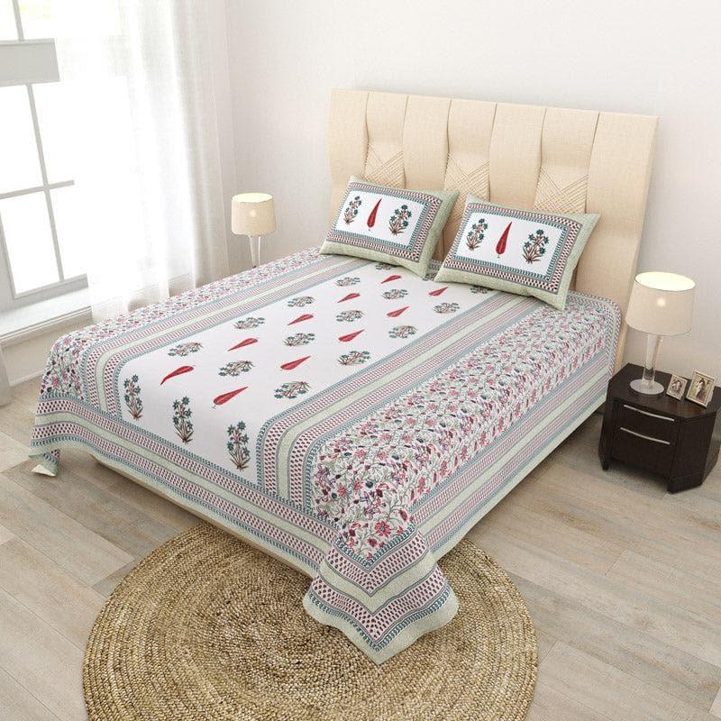 Buy Amrutha Ethnic Printed Bedsheet - Grey Bedsheets from Vaaree