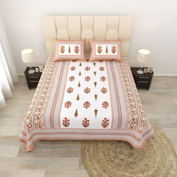 Buy Amrutha Ethnic Printed Bedsheet - Pink Bedsheets from Vaaree