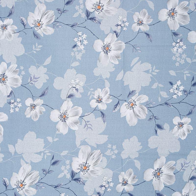 Buy Anvitha Floral Bedsheet - Blue Bedsheets from Vaaree