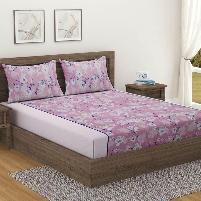 Buy Anvitha Floral Bedsheet - Purple Bedsheets from Vaaree