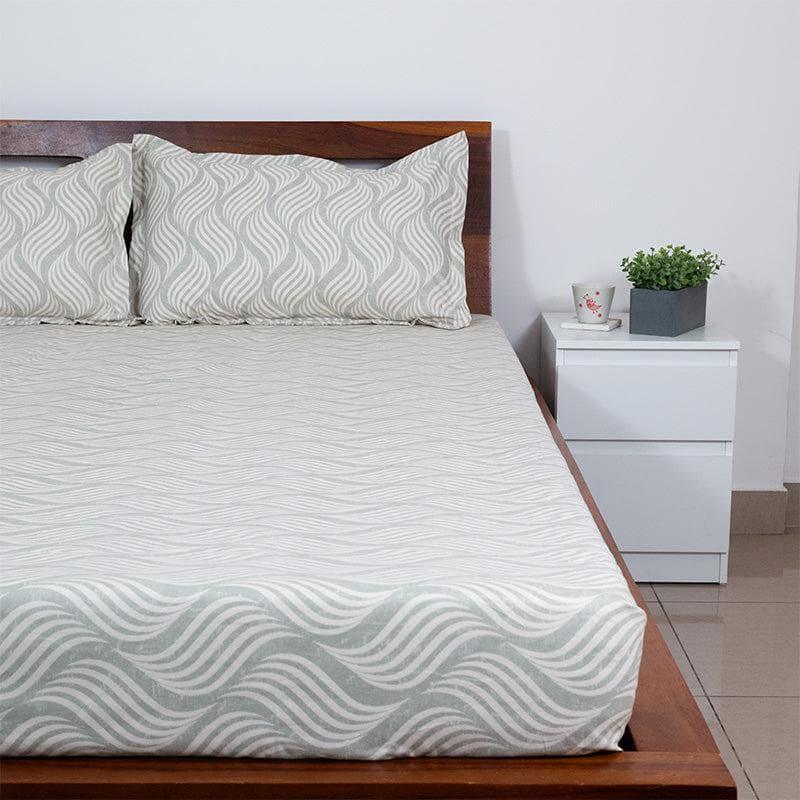 Buy Archit Wavy Bedsheet - Grey Bedsheets from Vaaree