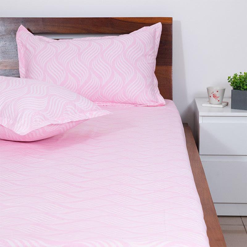 Bedsheets - Archit Wavy Bedsheet - Pink