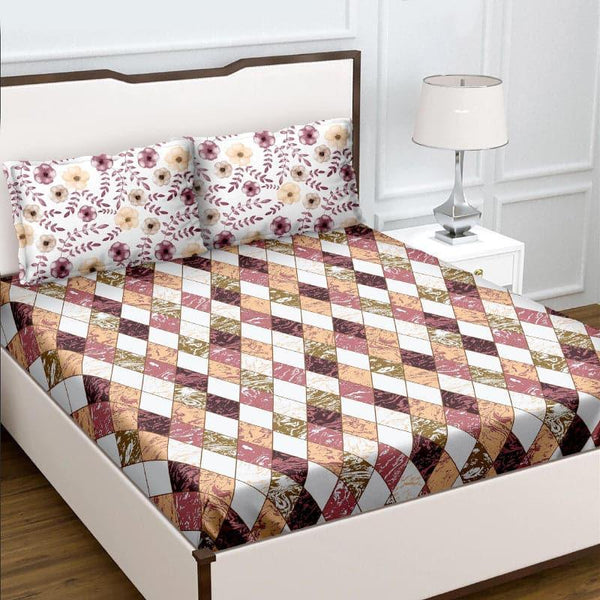 Buy Arlie Geometric Bedsheet Bedsheets from Vaaree