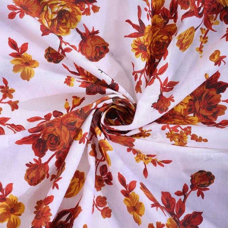 Bedsheets - Aruni Floral Bedsheet - Peach