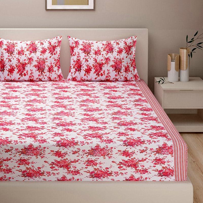 Buy Aruni Floral Bedsheet - Pink Bedsheets from Vaaree