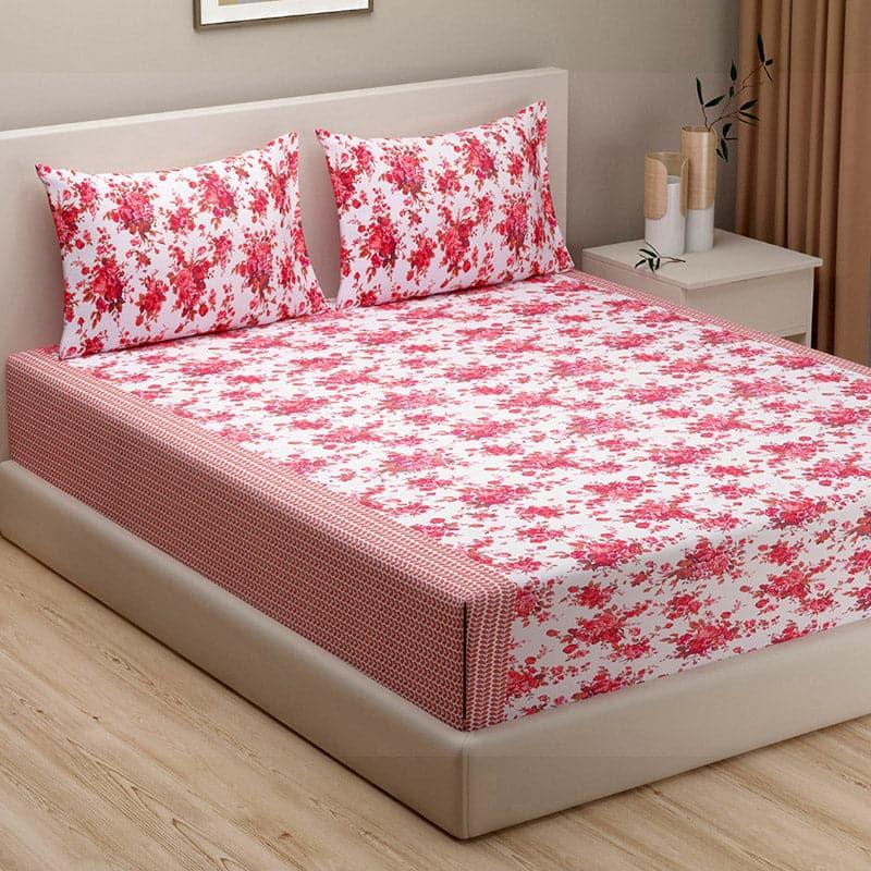 Buy Aruni Floral Bedsheet - Pink Bedsheets from Vaaree