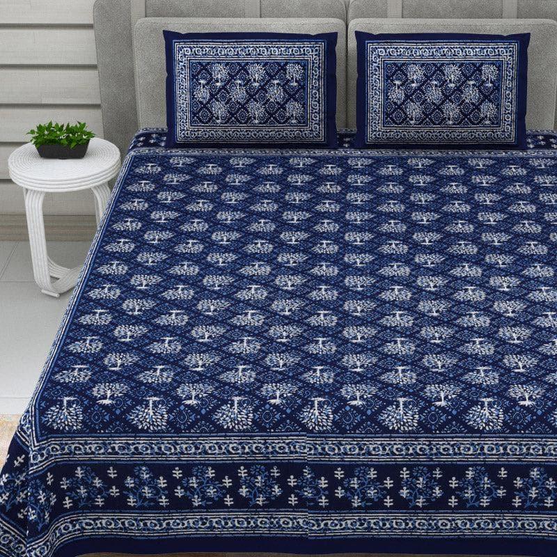 Buy Arushi Printed Bedsheet - Blue Bedsheets from Vaaree