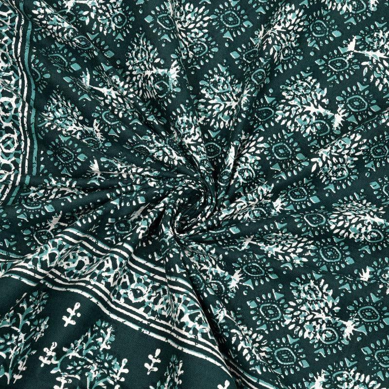 Buy Arushi Printed Bedsheet - Green Bedsheets from Vaaree