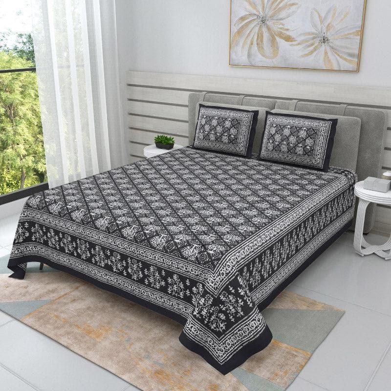 Buy Arushi Printed Bedsheet - Grey Bedsheets from Vaaree