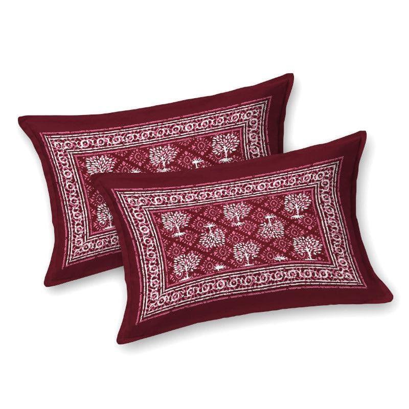 Buy Arushi Printed Bedsheet - Maroon Bedsheets from Vaaree