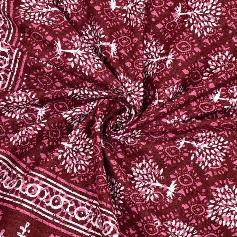 Buy Arushi Printed Bedsheet - Maroon Bedsheets from Vaaree