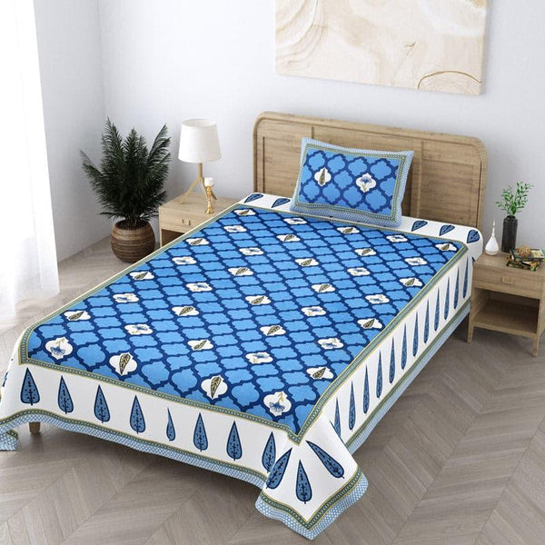 Buy Ashima Printed Bedsheet - Blue Bedsheets from Vaaree