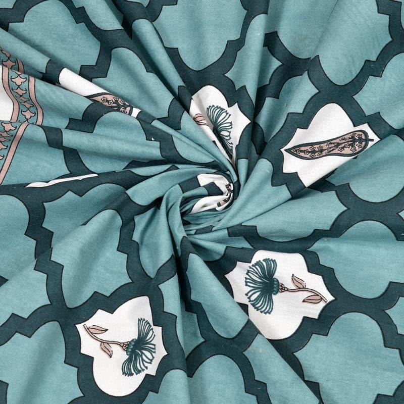 Buy Bedsheets - Ashima Printed Bedsheet - Sea Green at Vaaree online
