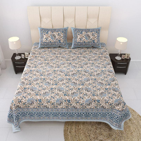 Buy Astrid Printed Bedsheet - Blue Bedsheets from Vaaree