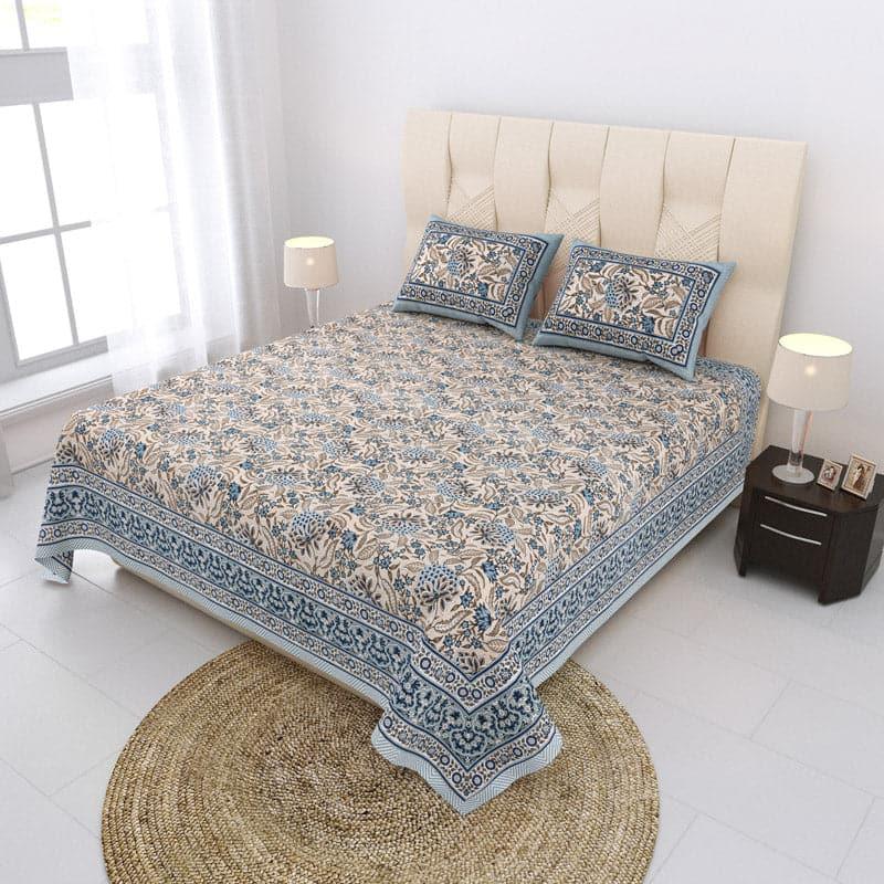 Buy Astrid Printed Bedsheet - Blue Bedsheets from Vaaree