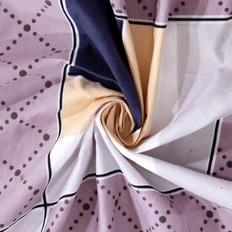 Buy Asymmetric Tile Printed Bedsheet - Purple Bedsheets from Vaaree