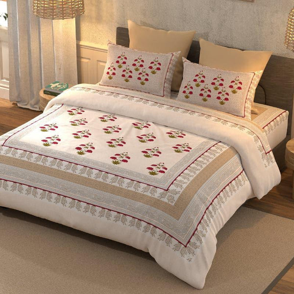 Buy Bedsheets - Aviendha Ethnic Bedsheet - Grey at Vaaree online