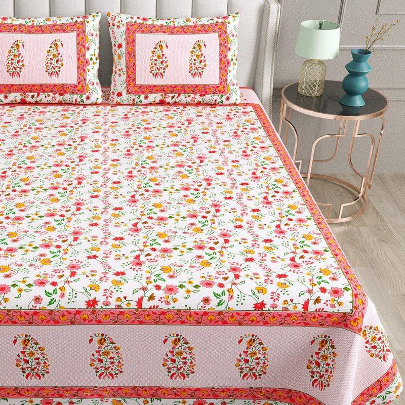 Buy Avinya Floral Bedsheet - Red Bedsheets from Vaaree