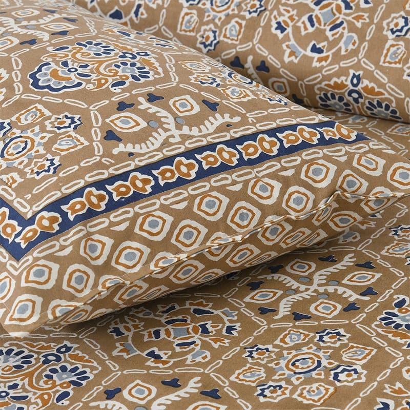 Buy Avsara Floral Bedsheet - Brown & Grey Bedsheets from Vaaree