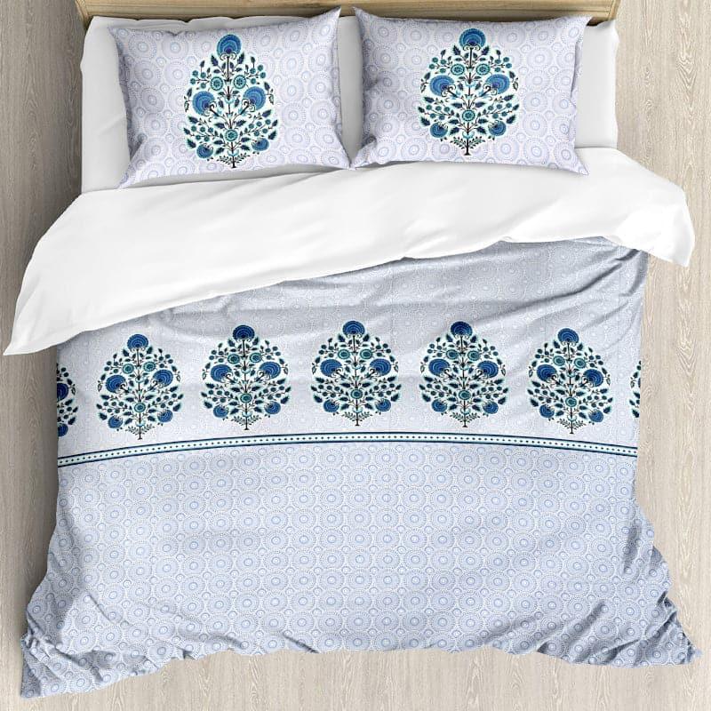 Buy Awana Ethnic Bedsheet - Blue Bedsheets from Vaaree