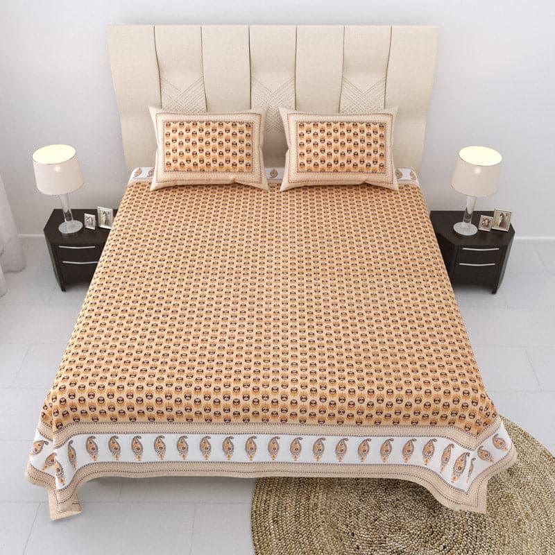 Buy Azalea Printed Bedsheet - Brown Bedsheets from Vaaree