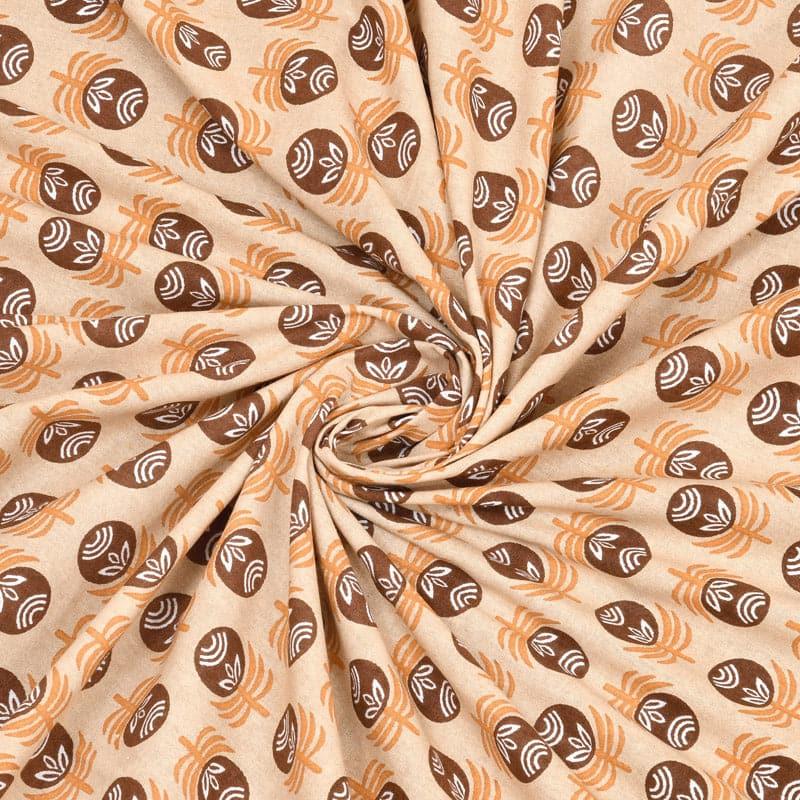 Buy Azalea Printed Bedsheet - Brown Bedsheets from Vaaree