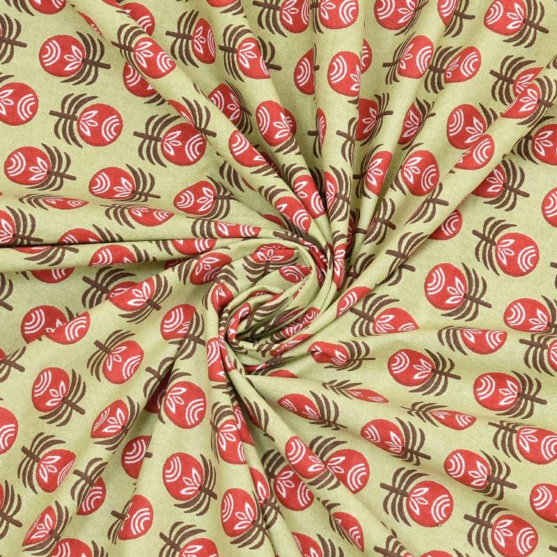 Buy Azalea Printed Bedsheet - Fern & Red Bedsheets from Vaaree