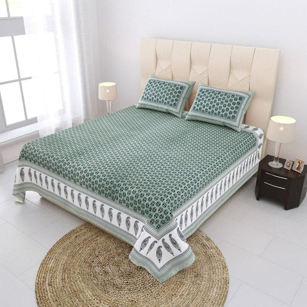 Buy Azalea Printed Bedsheet - Green Bedsheets from Vaaree