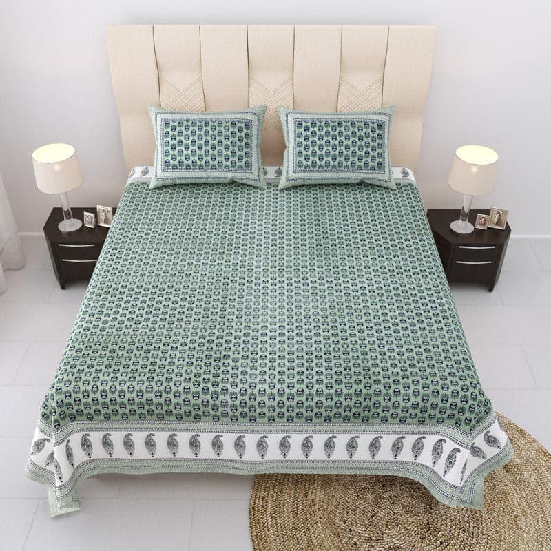 Buy Azalea Printed Bedsheet - Green Bedsheets from Vaaree